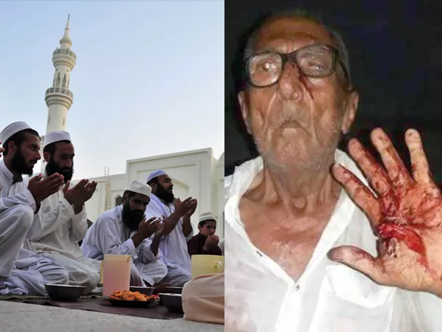 last year an 80 year old hindu man was beaten up brutally by a policeman for eating rice 40 minutes before iftar time last year an 80 year old hindu man was beaten up brutally by a policeman for eating rice 40 minutes before iftar time