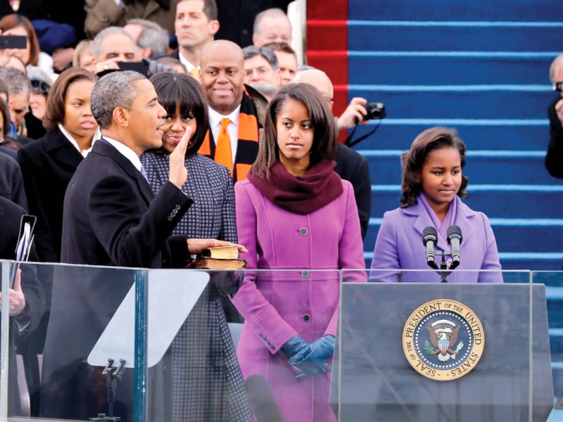 barack obama takes oath for a second term photo afp