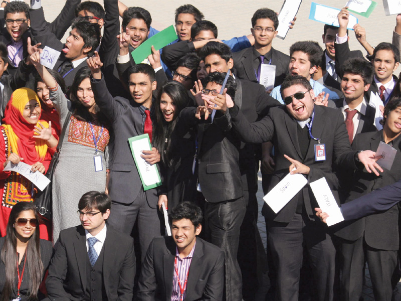 around 1 150 delegates from 110 schools participated in the model united nations at the institute of business administration which came to an end on tuesday photo express