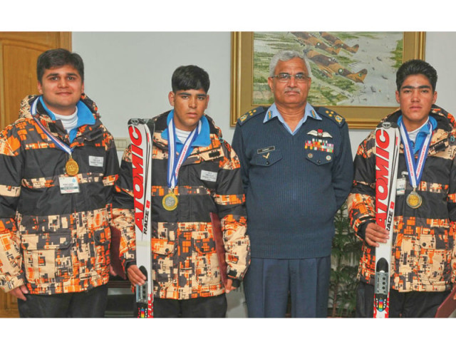 pakistani skiers noor and shah now hope to represent pakistan at the winter olympics 2018 that will take place in korea photo paf pakistani skiers noor and shah now hope to represent pakistan at the winter olympics 2018 that will take place in korea photo paf