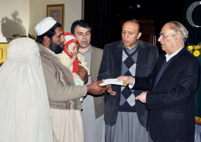 monetary compensation cheques distributed to families of slain levies personnel monetary compensation cheques distributed to families of slain levies personnel
