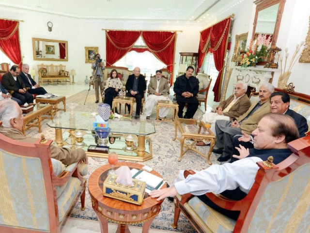 pml n chief nawaz sharif chairing a meeting of pml n sindh chapter photo ppi pml n chief nawaz sharif chairing a meeting of pml n sindh chapter photo ppi