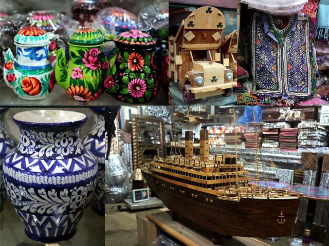 the items in the shop range from every province from the historically famous art of hala to the modern day truck art with a slight blend of indian culture