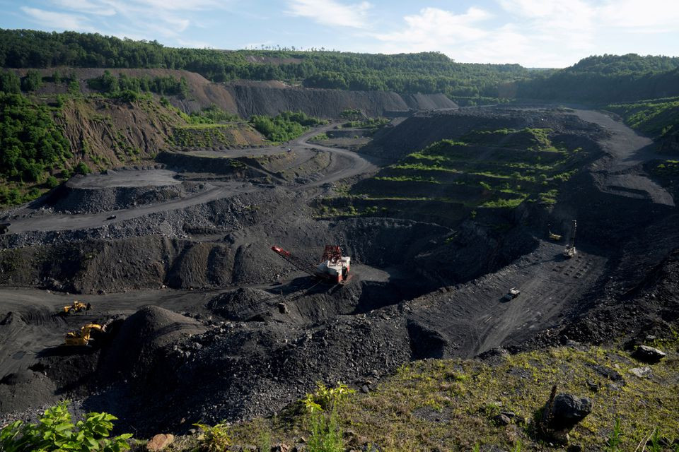 heavy equipment excavate anthracite coal from a strip mine in new castle pennsylvania u s july 13 2020 picture taken july 13 2020 photo reuters