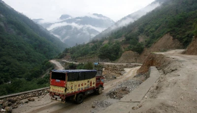 a liquefied petroleum gas lpg delivery truck drives along india s tezpur tawang highway which runs to the chinese border in the northeastern indian state of arunachal pradesh may 29 2012 photo reuters