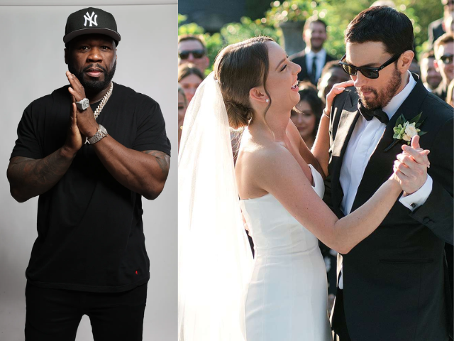 50 Cent opens up about emotional moment at Eminem’s daughter’s wedding ...