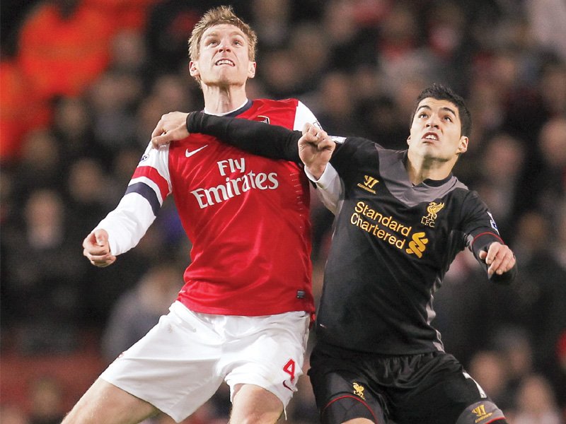 with 17 goals in the season liverpool s luis suarez is the second highest scorer in the english premier league behind manchester united s robin van persie 18 photo afp