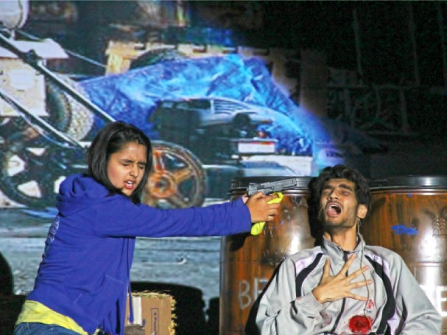 the play crossing the line was performed by o level students of the beaconhouse school system in the play a group of children including susan played by qanita shams discover an injured murder victor marriot played by muhammad abrar hiding in a barn at the end of the play victor asks susan to put him out of his misery but she hesitates not knowing whether she should pull the trigger or not photo ayesha mir express the play crossing the line was performed by o level students of the beaconhouse school system in the play a group of children including susan played by qanita shams discover an injured murder victor marriot played by muhammad abrar hiding in a barn at the end of the play victor asks susan to put him out of his misery but she hesitates not knowing whether she should pull the trigger or not photo ayesha mir express