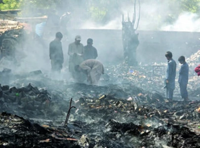 wooden pallets warehouse gutted in site area blaze
