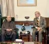 president asif ali zardari and prime minister shehbaz sharif interact during a meeting at the presidency photo ppi