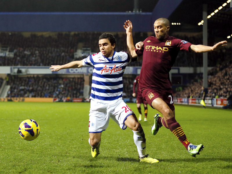 city wasted a chance to keep the pressure on manchester united when they were held to a 0 0 draw by struggling qpr on wednesday photo reuters