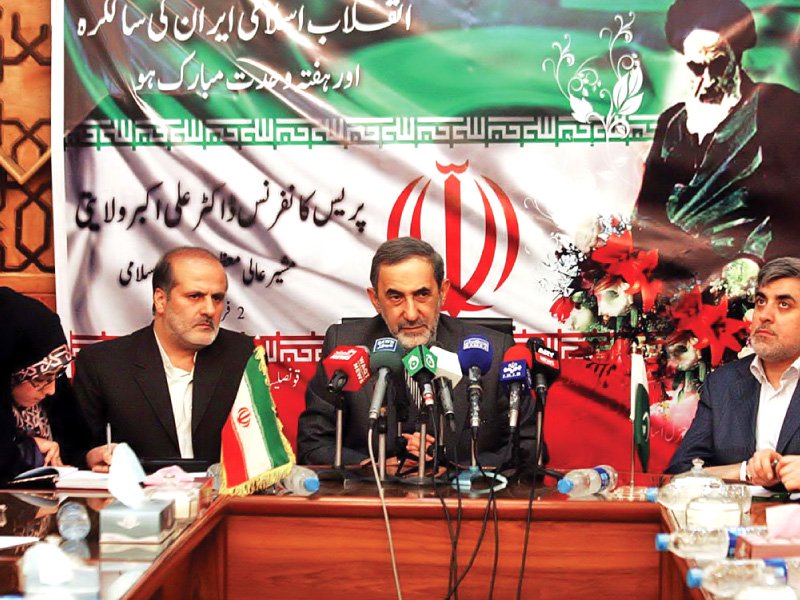 ali akbar walaiti addresses a press conference at the iranian consulate in quetta photo online