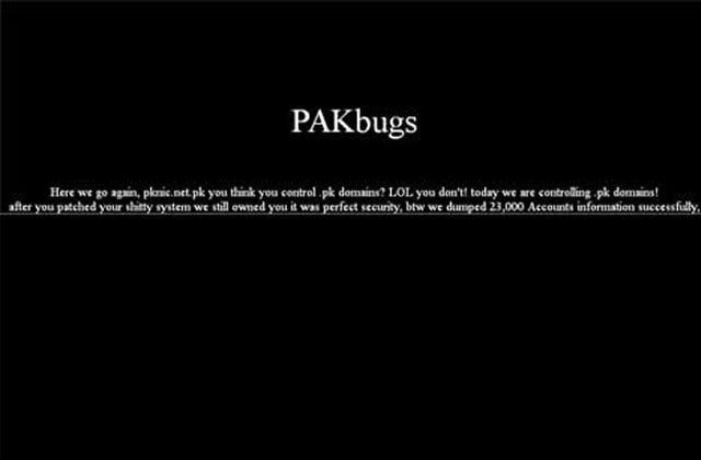 screenshot of the message left by the hackers screenshot of the message left by the hackers