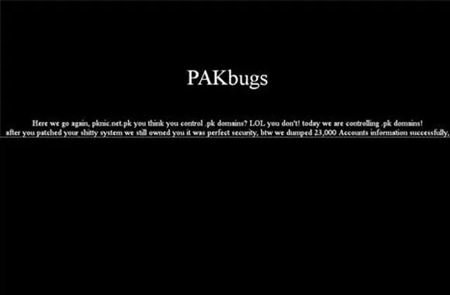 screenshot of the message left by the hackers screenshot of the message left by the hackers