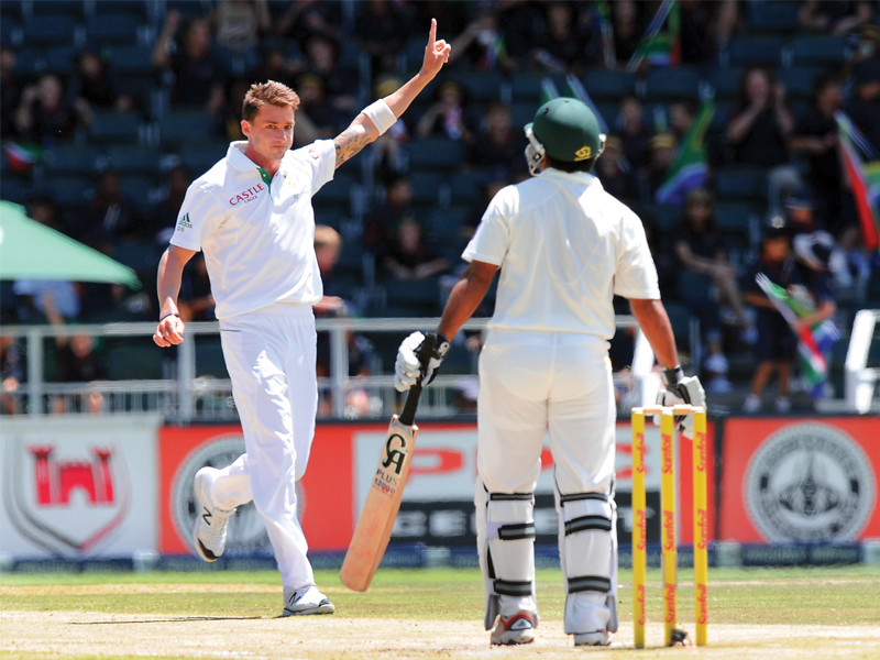 steyn was the chief tormentor against pakistan with 11 wickets in the match as the tourists struggled to handle his fiery spells photo afp