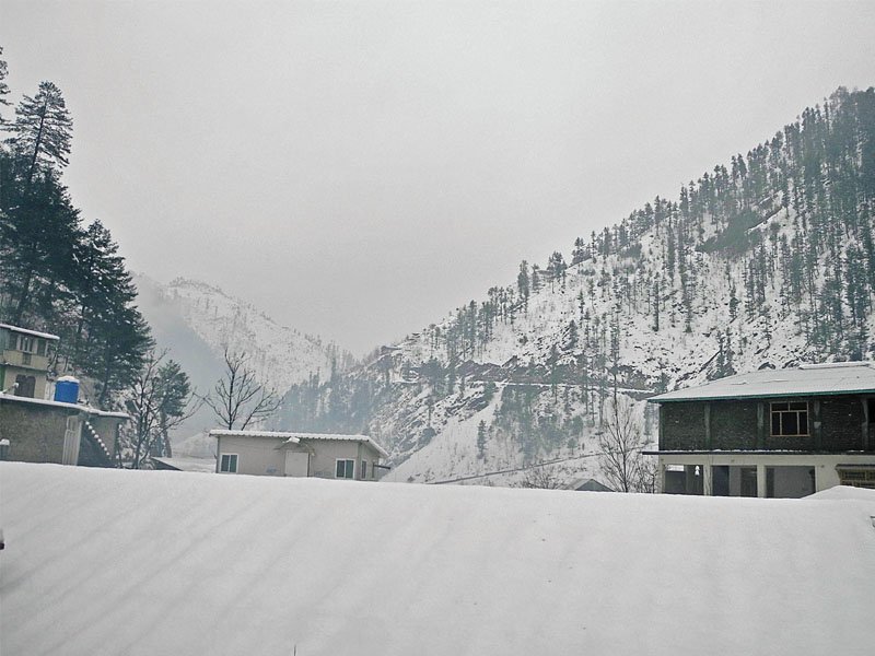 thick snow covered mountain peaks and disrupted communication in shangla and other regions in what locals called the heaviest snowfall in a decade photo fazal khaliq express