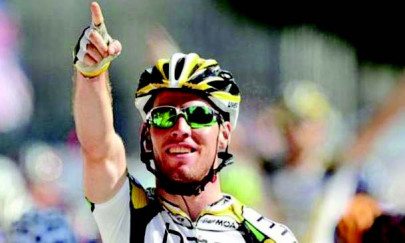 cycling cavendish takes qatar third stage