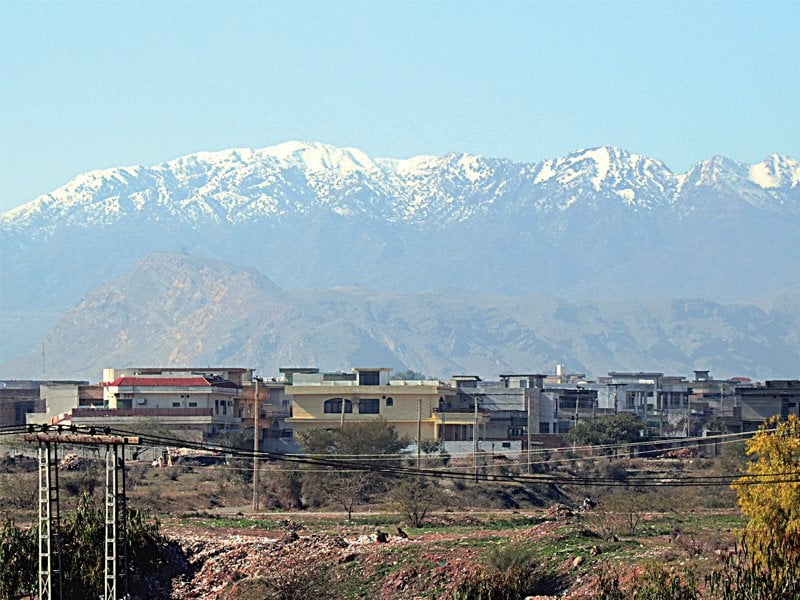 snow capped mountains of khyber agency as seen from hayatabad photo sameer razziq express