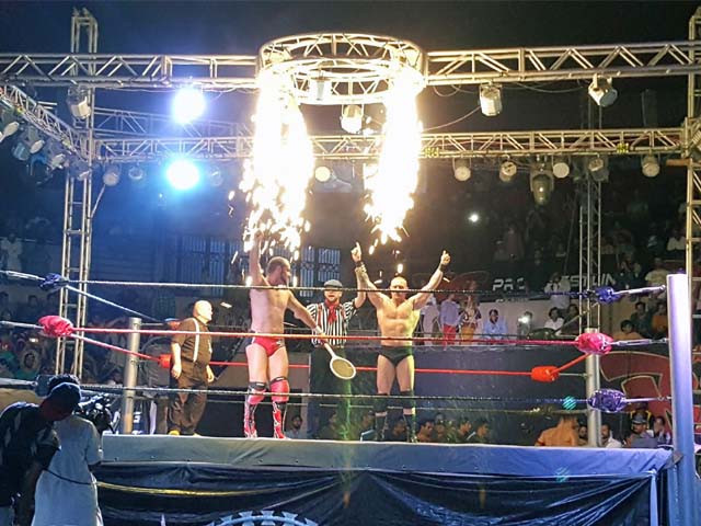 the pro wrestling entertainment pwe show in lahore was not only one of the first pro wrestling events in pakistan 039 s history but it was a show that featured a truly international roster photo ign pakistan