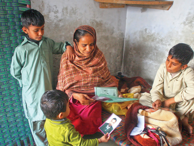 the family of akmal one of the victims of the baldia factory fire have been struggling to make ends meet since the incident photo file