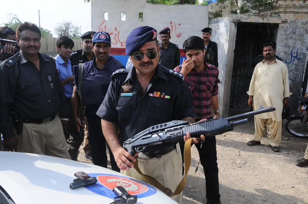 file photo of karachi police conducting an operation in shanti nagar area photo express file file photo of karachi police conducting an operation in shanti nagar area photo express file