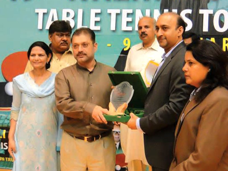 sharjeel memon attends closing ceremony of a sports tournament at nasra school in karachi photo agencies