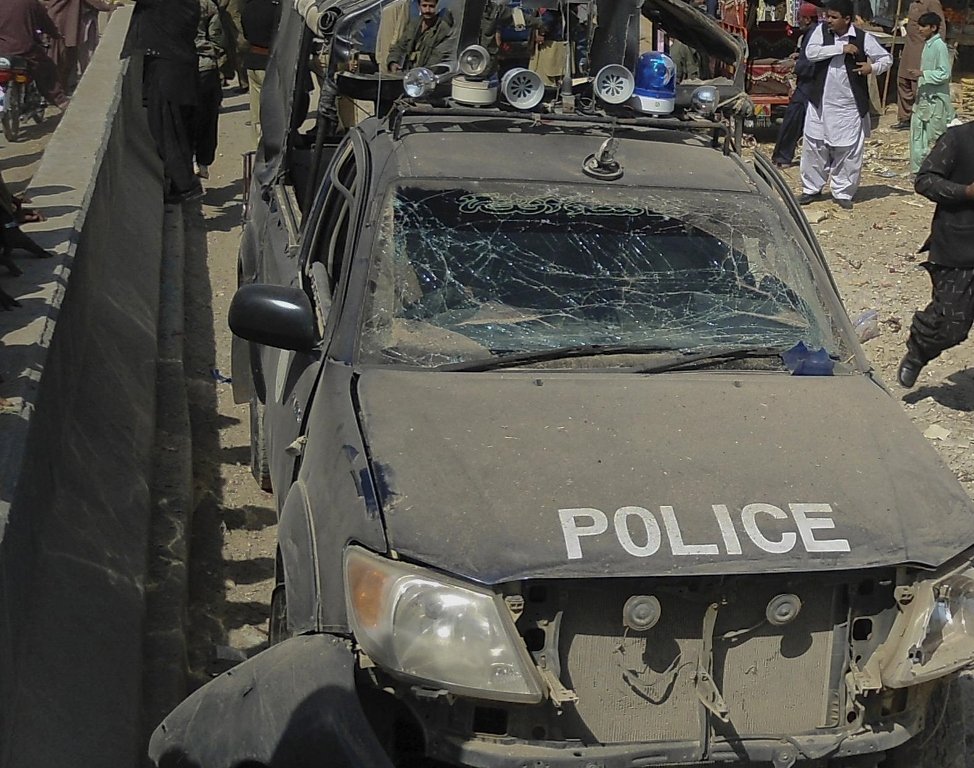 unidentified men attacks police van on gt road photo reuters file