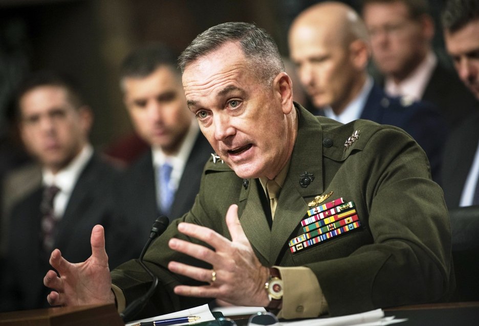 a file photo of joseph f dunford jr speaking during a hearing of the senate armed service committee on capitol hill in this november 15 2012 photo afp