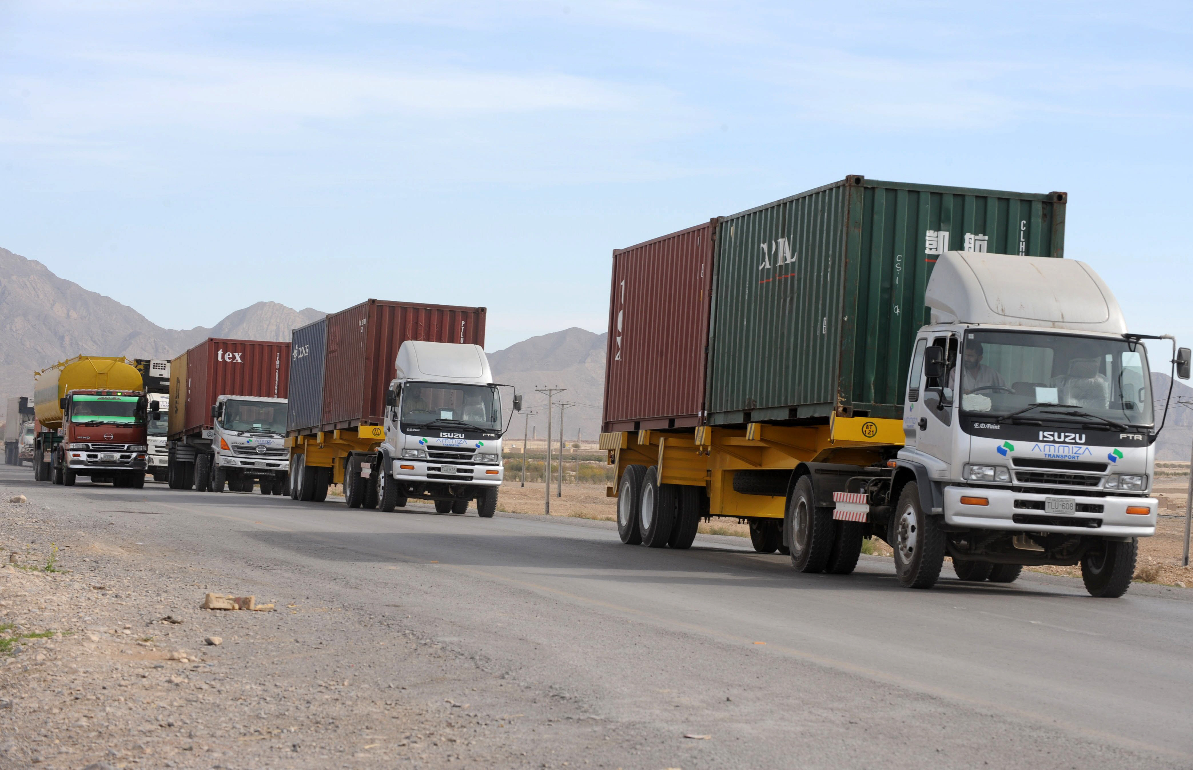 the us needs to move equipment in over 70 000 trucks and 120 000 containers photo afp file