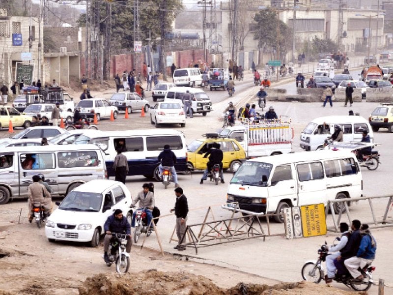 the traffic mess at marrir chowk photo agha mehroz express