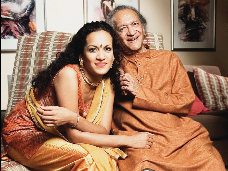 anoushka shankar with her late father ravi shankar photo publicity