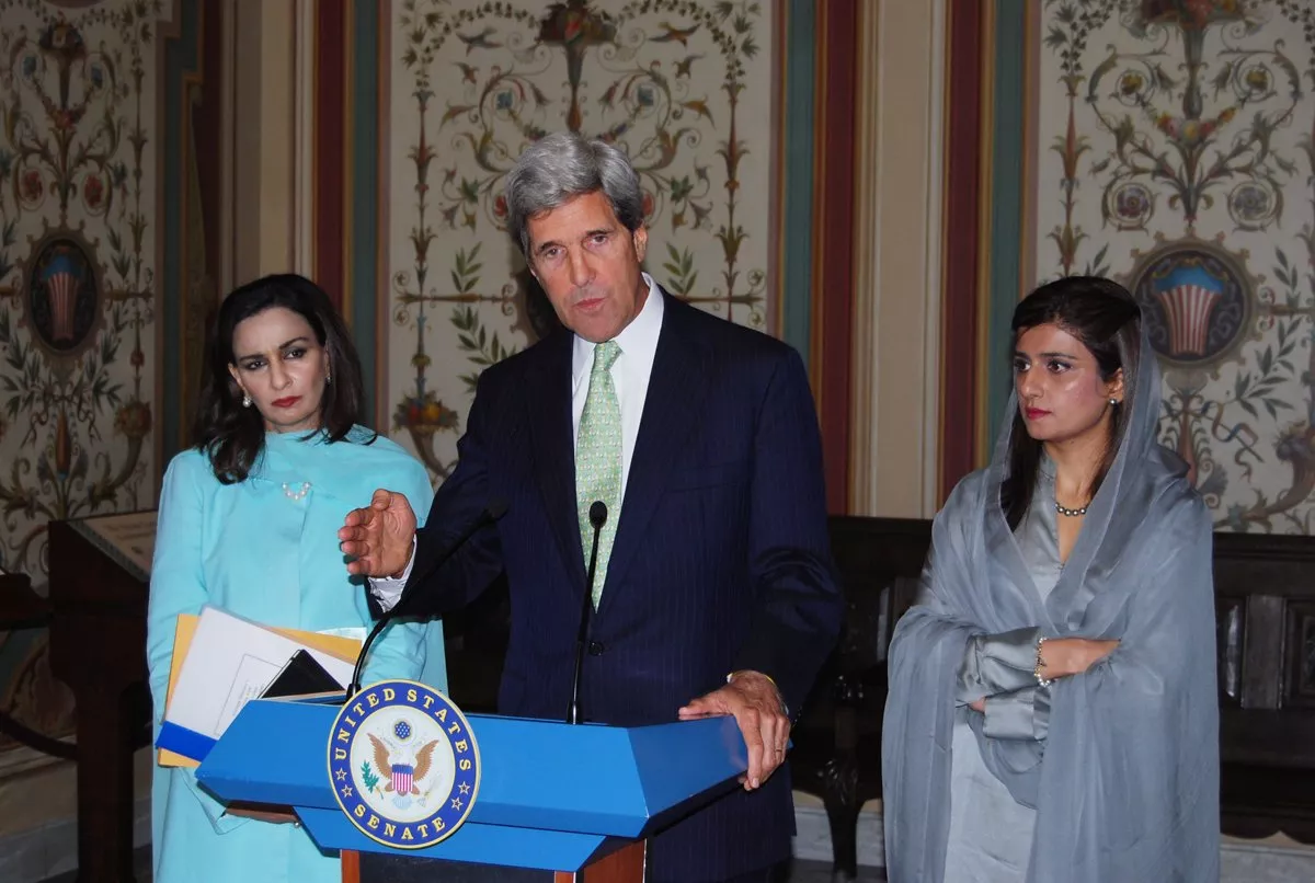 this file photo shows john kerry and hina rabbani khar at the pakistan embassy in washington photo courtesy pakistan embassy file this file photo shows john kerry and hina rabbani khar at the pakistan embassy in washington photo courtesy pakistan embassy file