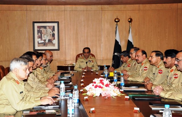 file photo of corps commander meeting photo afp file