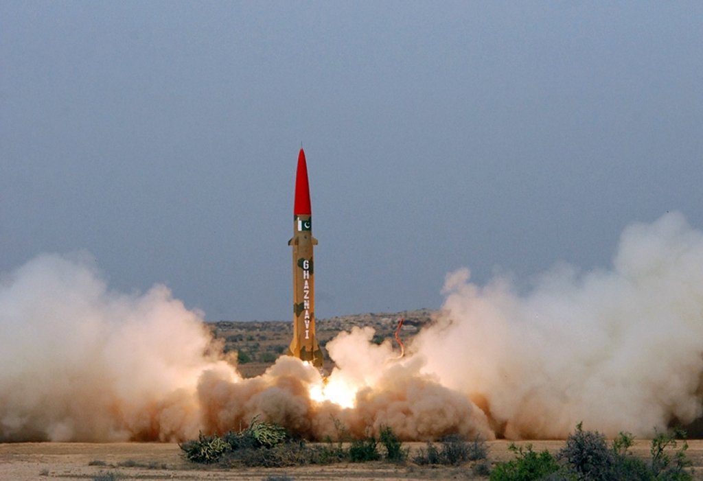 this handout photograph released by pakistan 039 s inter services public relations ispr office shows a nuclear capable hatf iii ghaznavi short range ballistic missile launched from an undisclosed location in pakistan on may 10 2012 photo afp