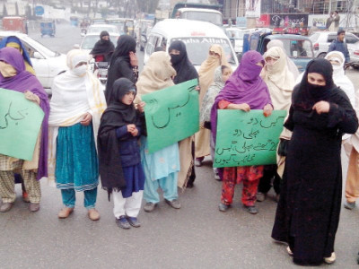 protest in swat women take to the streets over power gas outages