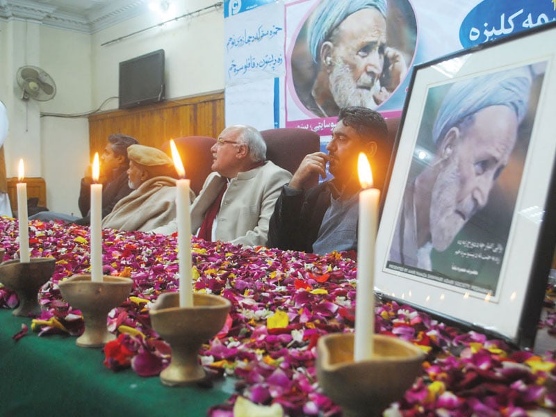 a new compilation of hamza khan shinwari s poetry baad e khyber was launched on his death anniversary at the peshawar press club photo muhammad iqbal express