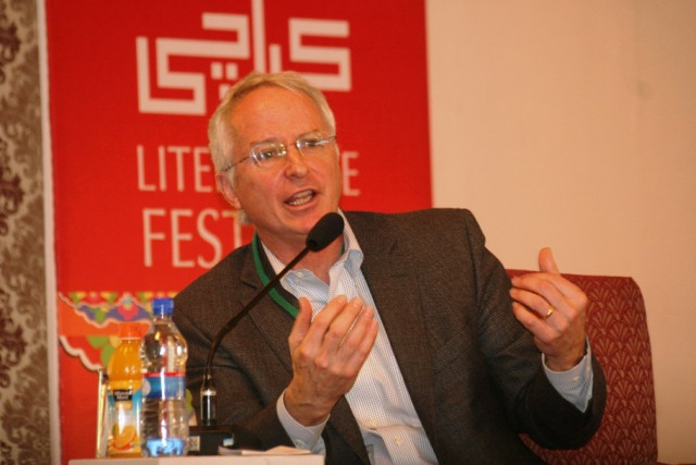 former us ambassador to pakistan cameron munter speaking during 4th karachi literature festival photo athar khan express former us ambassador to pakistan cameron munter speaking during 4th karachi literature festival photo athar khan express