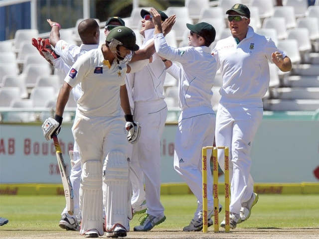 pakistan were left to rue missed opportunities as the team folded out in the second innings leaving a paltry target of just 182 for south africa which the home side achieved easily photo afp pakistan were left to rue missed opportunities as the team folded out in the second innings leaving a paltry target of just 182 for south africa which the home side achieved easily photo afp
