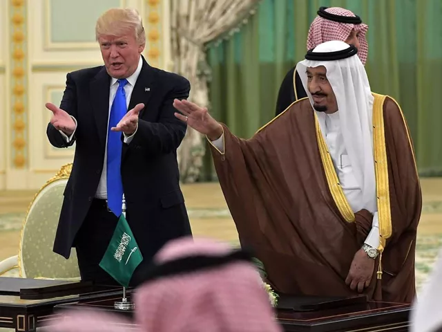 us president donald trump l and saudi arabia 039 s king salman bin abdulaziz al saud gesture during a signing ceremony at the saudi royal court in riyadh on may 20 2017 photo afp us president donald trump l and saudi arabia 039 s king salman bin abdulaziz al saud gesture during a signing ceremony at the saudi royal court in riyadh on may 20 2017 photo afp