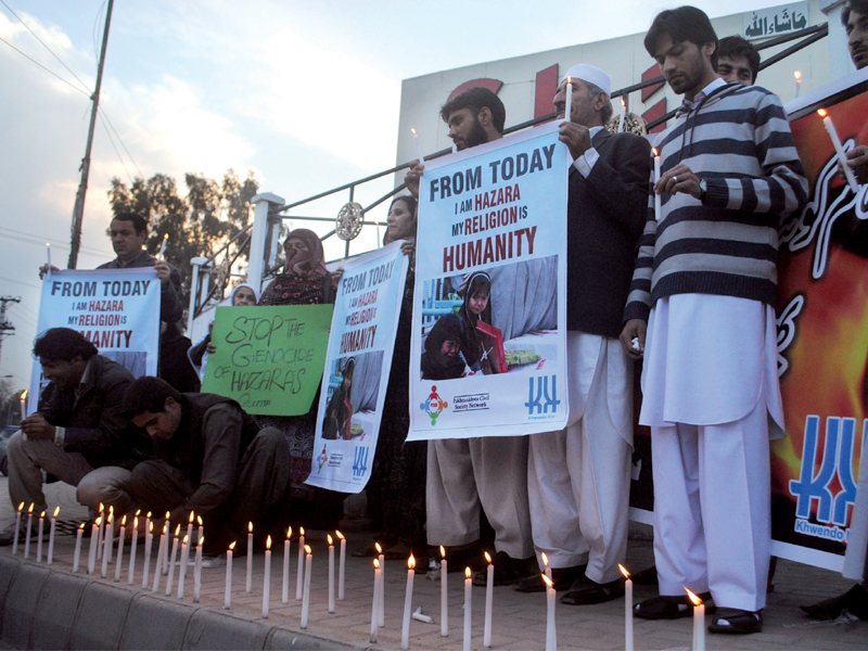 activists of pakhtunkhwa civil society network hold a candlelight vigil at the peshawar press club photo muhammad iqbal express