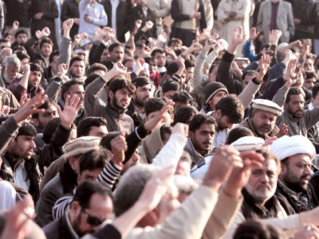 protesters chanting during the sit in photo muhammad javaid express protesters chanting during the sit in photo muhammad javaid express