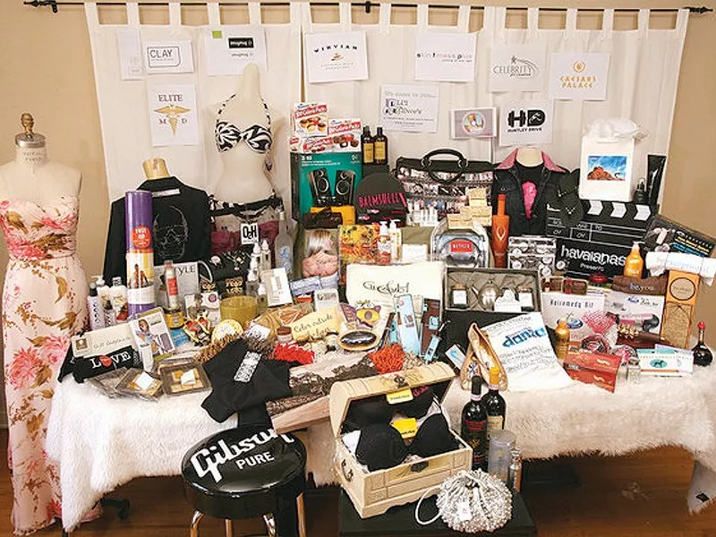 among the items in the gift bags known as swag bags are trips to australia hawaii and mexico among the items in the gift bags known as swag bags are trips to australia hawaii and mexico
