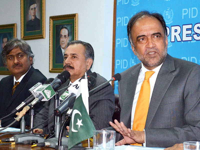 information minister qamar zaman kaira briefs media persons about the cabinet meeting photo app