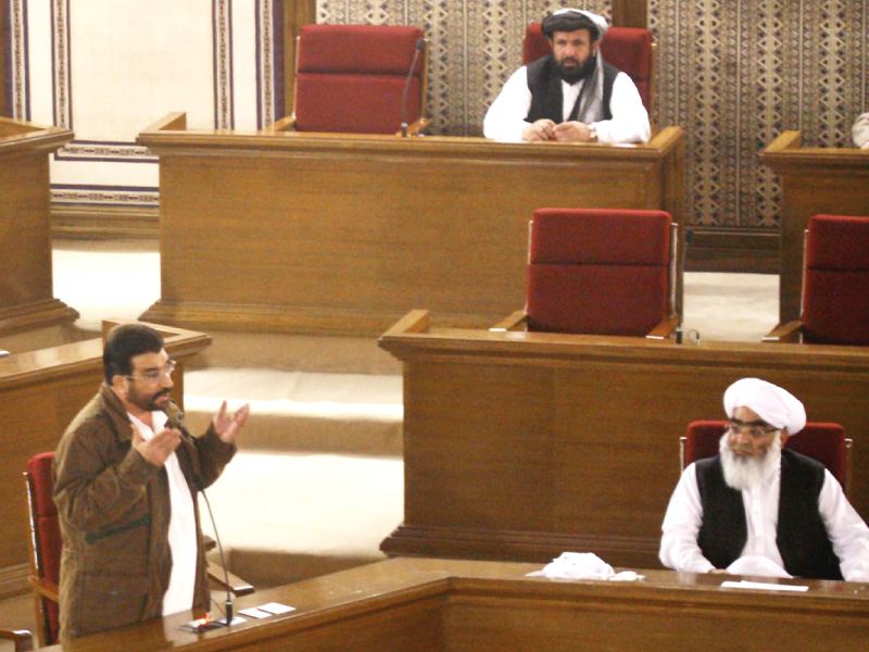 mpa mir asim kurd addresses the session presided over by speaker matiullah agha photo online