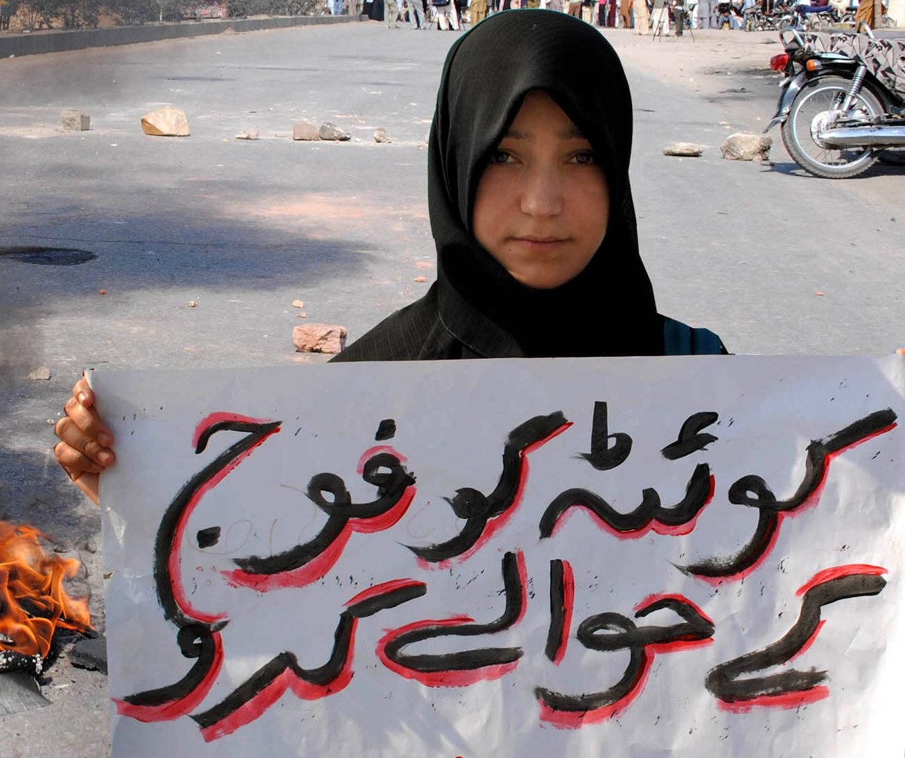 a girl protests in karachi against the quetta bombing photo shahid ali express