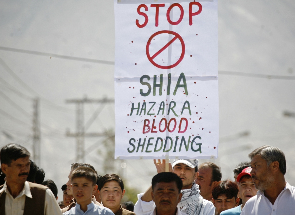 this was one of the several small protests which have been organised in the city over shia killings photo reuters file