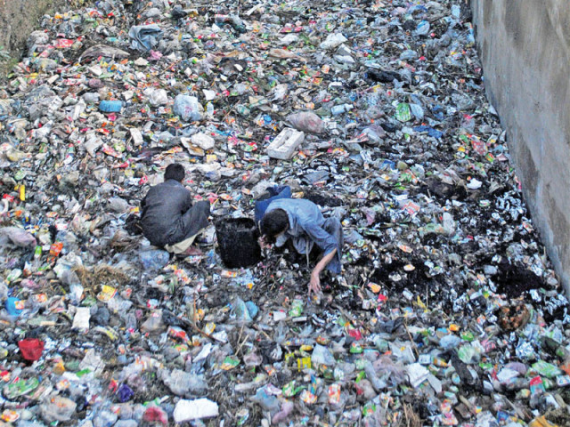 the canal in yakatoot has become a garbage dump photo file