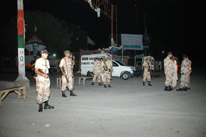 rangers started the targeted operation after the exchange of fire between two groups continued for two hours in the old city area of karachi photo mohammad noman express