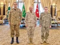 cdd field marshal syed asim munir turkish chief of general staff gen selcuk bayraktaroglu and saudi chief of general staff gen fayyadh bin hamed al ruwaili attend a meeting in riyadh photo ispr