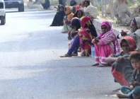 a large number of beggars sitting on the roadside waiting for mercy at wahduwah road on february 10 2022 photo app